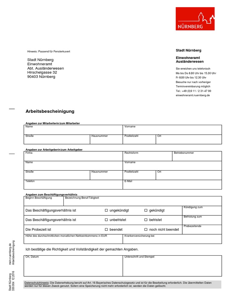 Arbeitsbescheinigung | PDF