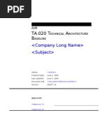 TA020 Current Technical Architecture Baseline