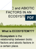 Biotic and Abiotic Factors in An Ecosystem