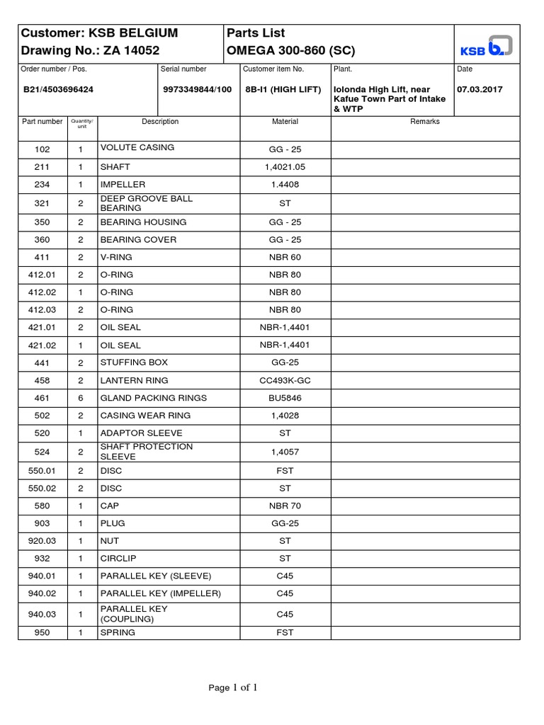 2D Spare Parts Catalog for OMEGA 300-860 | PDF | Manufactured Goods ...