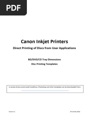Canon Printer CD/DVD Tray