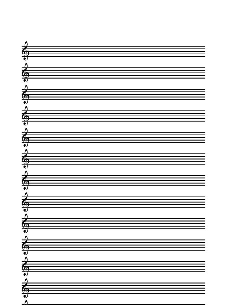 partitura com clave de sol