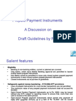 RBI Draft Guidelines on Prepaid Payment Instruments