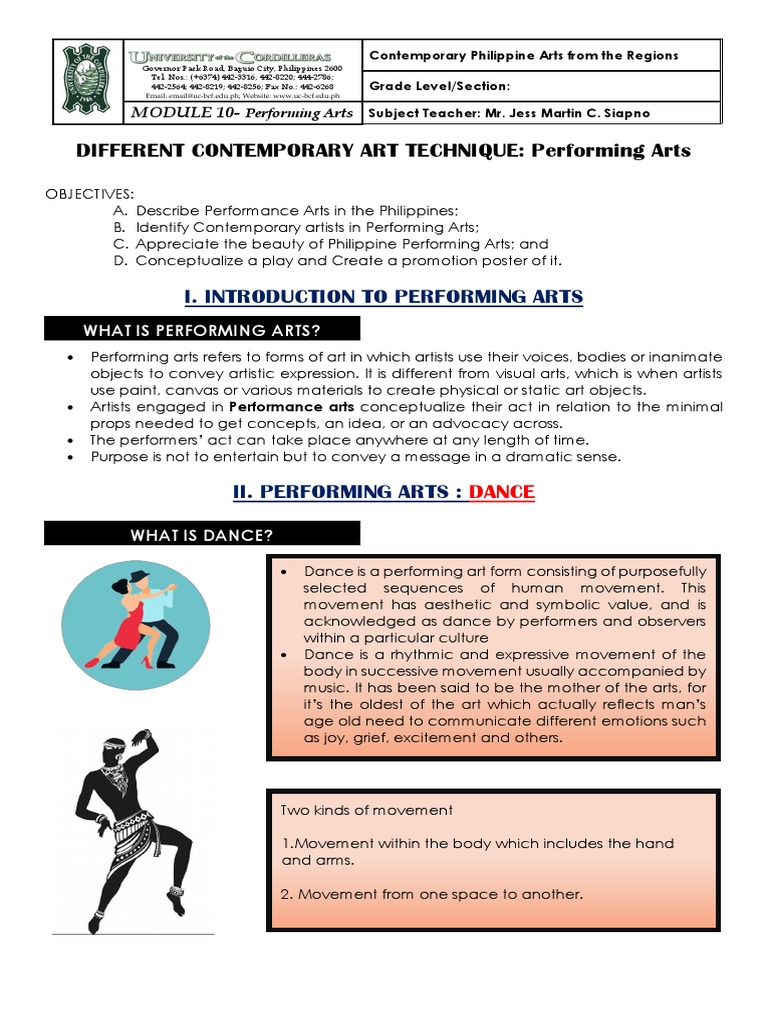 Philippine Performing Arts Overview | PDF | Dances | Entertainment
