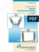 Copper Centerbreak Switch: Types CB-C, CB-CV