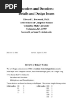 Encoders and Decoders: Details and Design Issues