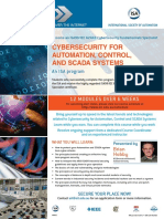Cybersecurity For Automation, Control, and Scada Systems: An Isa Program