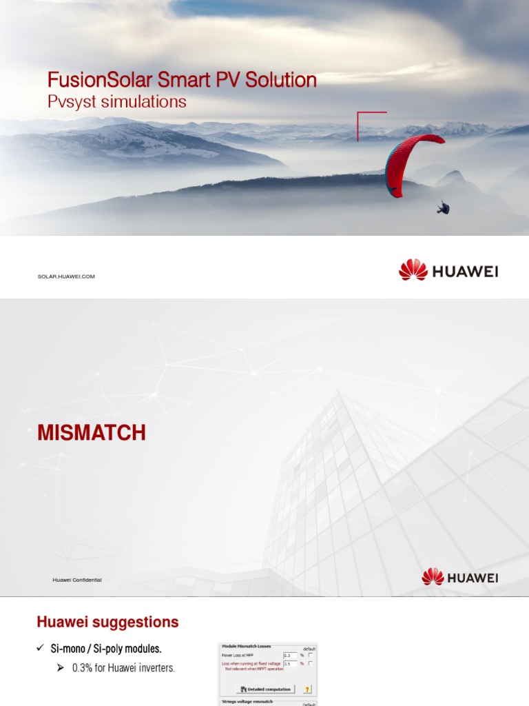 Fusionsolar Smart PV Solution: Pvsyst Simulations | PDF | Photovoltaic ...