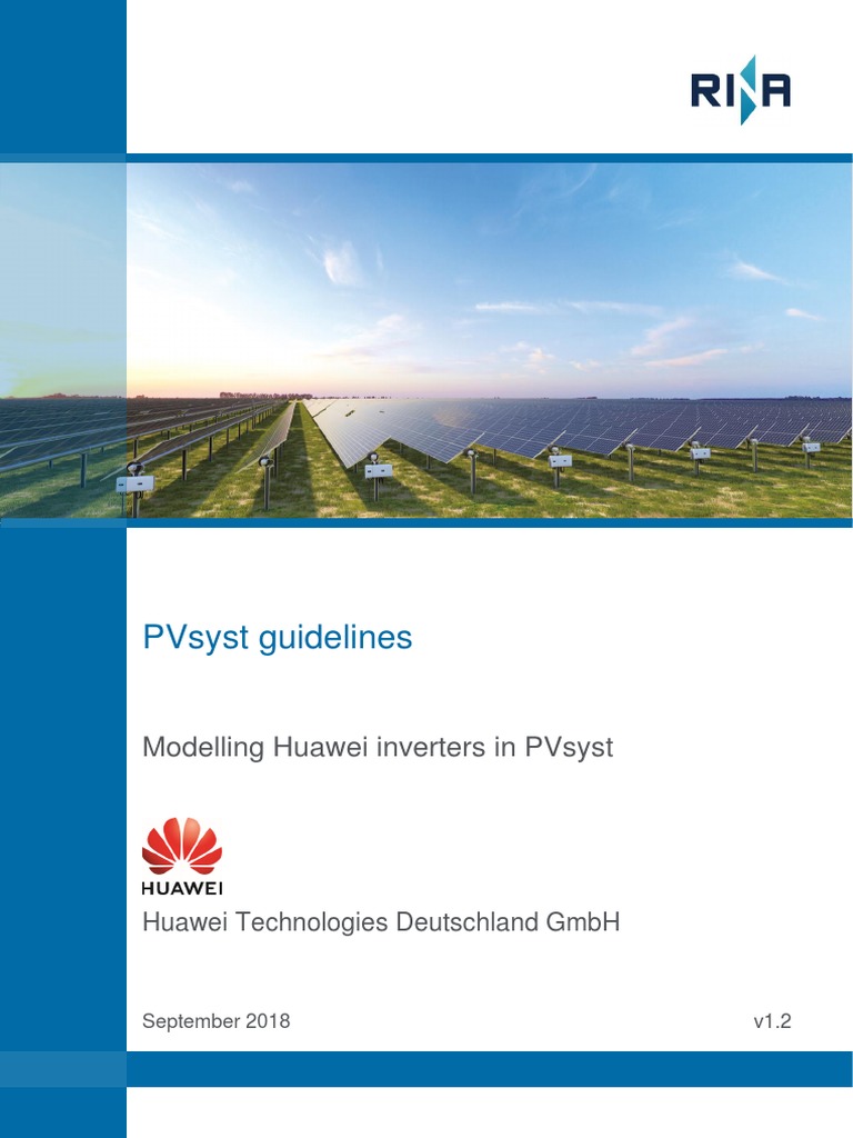 Huawei - PVsyst Guidelines - V 1.2 | PDF | Power Inverter | Alternating ...