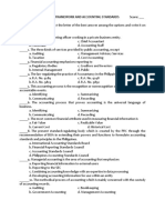 Exercise - Conceptual Framework and Accounting Standards Score