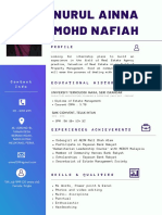 Nurul Ainna Mohd Nafiah: Profile