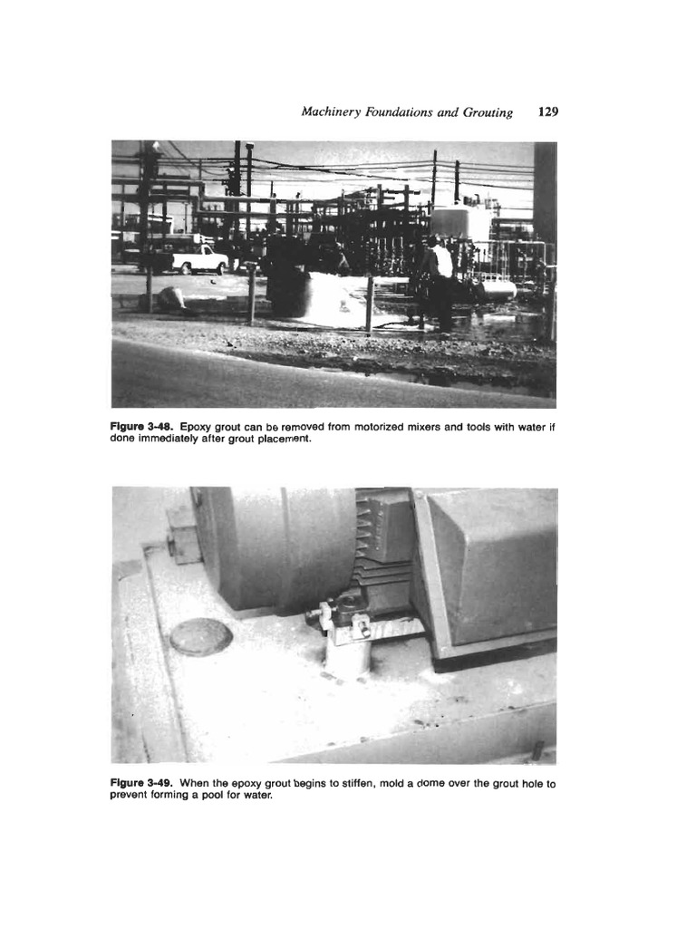 Machinery Foundations and Grouting Epoxy Grout Can Be Removed From