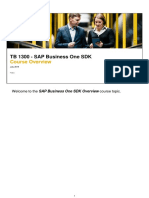 TB 1300 - SAP Business One SDK: Course Overview