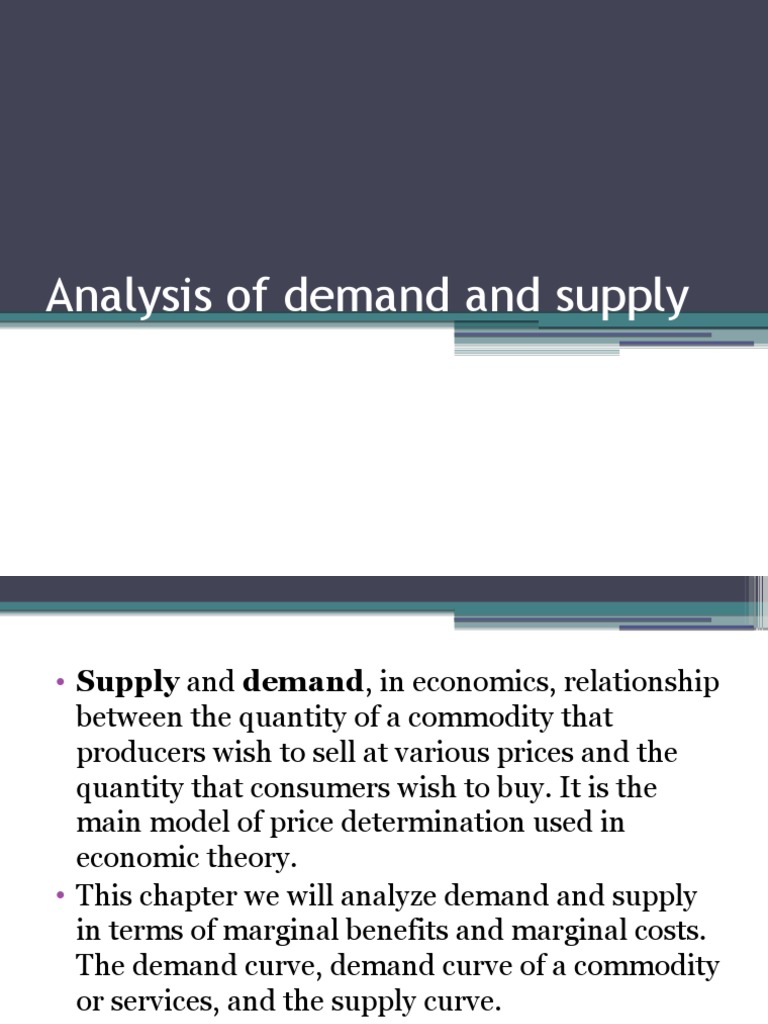 Demand and Supply Analysis Overview | PDF
