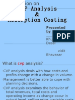 CVP Analysis & Absorption Costing