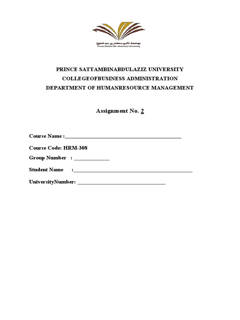 HRM - 308 Home Assignment 2 | PDF