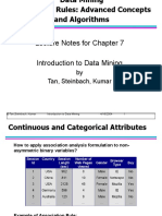 Lecture Notes For Chapter 7 Introduction To Data Mining: by Tan, Steinbach, Kumar