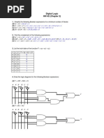 Digital Logic HW #2 (Chapter 2) : (A) Xy + Xy' (B) (X + Y) (X + Y') (C) Xyz + X'y + Xyz' (D) (A + B) ' (A' + B') '