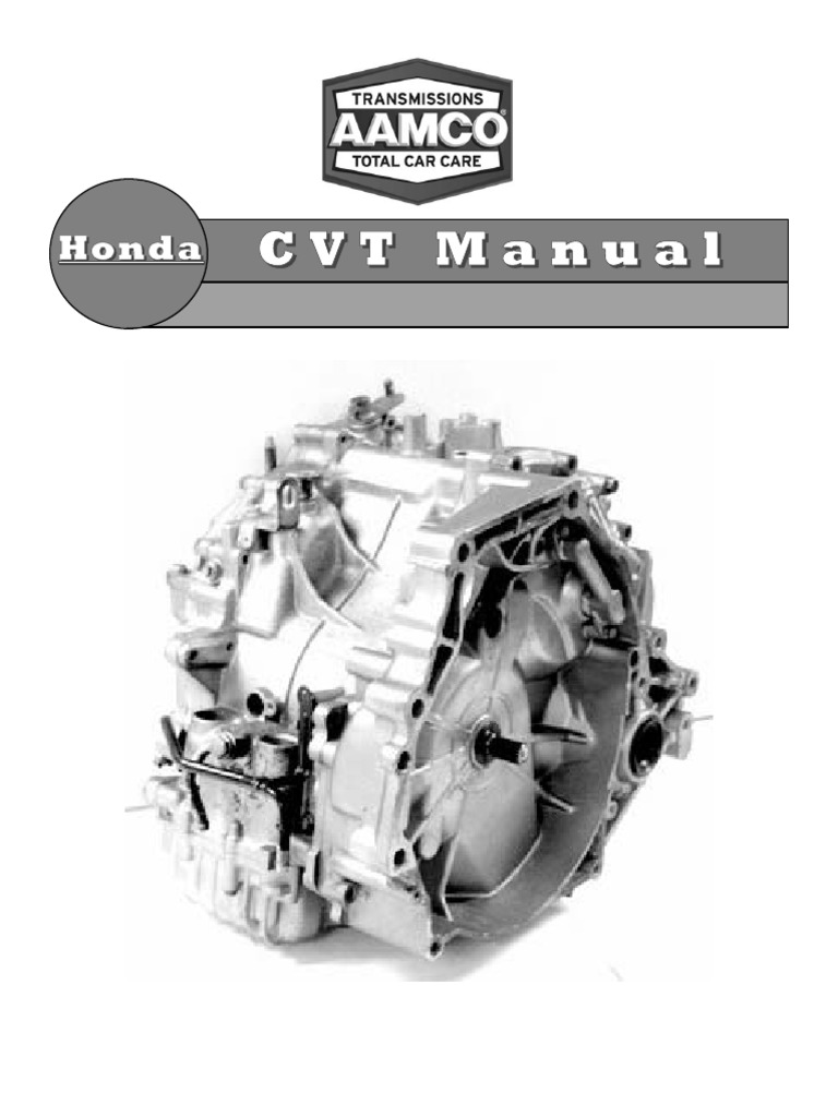 Honda CVT Manual | PDF | Transmission (Mechanics) | Clutch