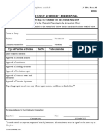 Delegation of Authority For Disposal: LG DPA Form 20 R29