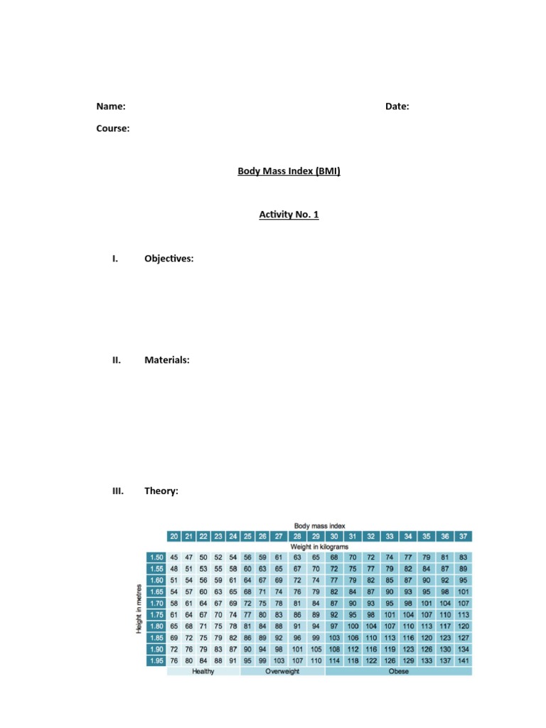 BMI Calculation and Analysis Guide | PDF