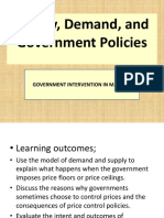 Supply, Demand, and Government Policies: Government Intervention in Markets
