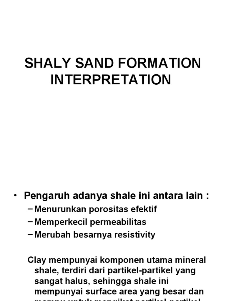 Interpretasi Shaly Sand dan Dampaknya | PDF