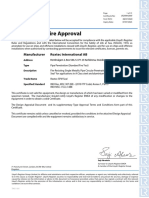 Certificate of Fire Approval: Manufacturer Roxtec International AB