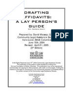 Drafting Affidavits- A Lay Persons Guide