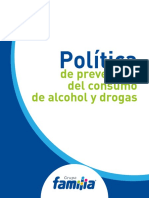 Política prevención consumo alcohol drogas