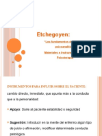 Etchegoyen: Instrumentos psicoterapéuticos y clínica de la terminación