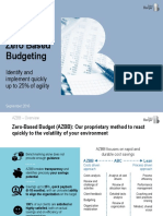 Accelerated Zero Based Budgeting: Identify and Implement Quickly Up To 25% of Agility