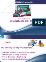 OSHAC Course 201: Introduction To OSH Training