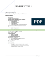 Chemistry Test 1: Date: 27/08/2020 Day: Thursday Topics/Chapters Involved