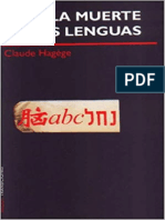 "No A La Muerte de Las Lenguas" Claude Hagege