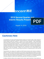 2019 Second Quarter and Interim Results Presentation: August 14, 2019