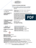 Ficha Tecnica de Seguridad Desinfecmax Amonio Cuaternario PDF