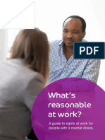 What's Reasonable at Work?: A Guide To Rights at Work For People With A Mental Illness