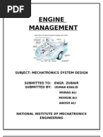 Engine Management: Subject: Mechatronics System Design Submitted To: Engr. Zubair Submitted by