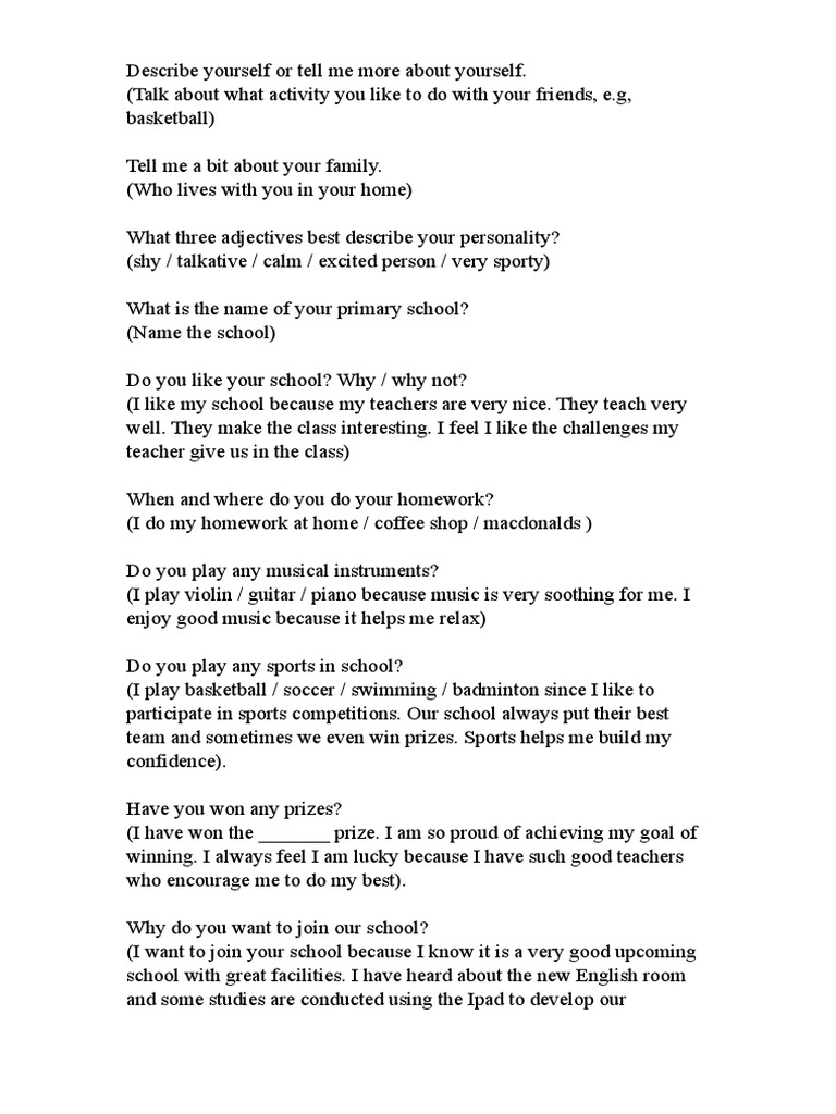 Interview Questions With Answers | PDF | Teachers | Teaching