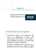 Tema 18 - Régimen Patrimonial Del Naviero Créditos Marítimos Privilegiados
