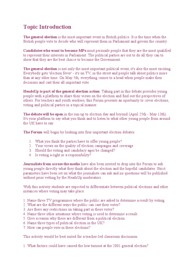 Engaging Youth in UK General Elections | PDF | Elections | Voter Turnout