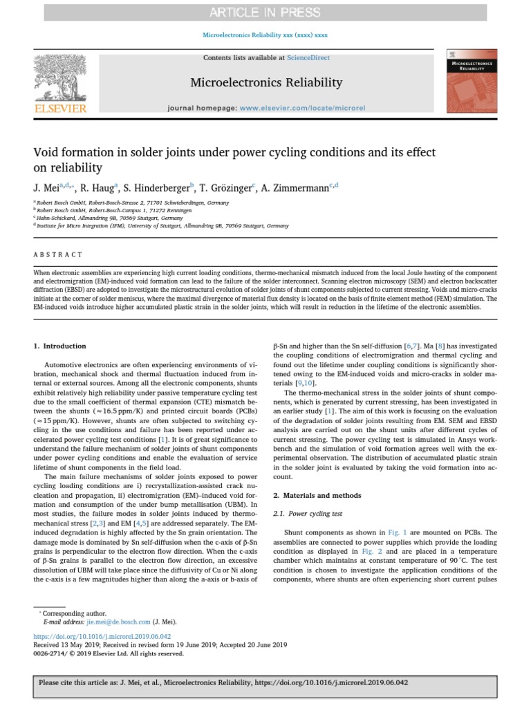 Mei2019 Void Formation in Solder Joints Under Power Cycling Conditions ...