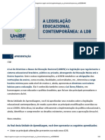 A Legislação Educacional Contemporânea A LDB