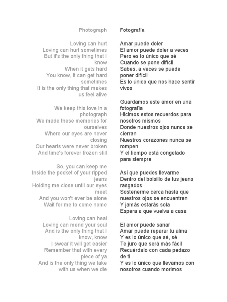 Photograph Ed Sheeran PDF Música grabada