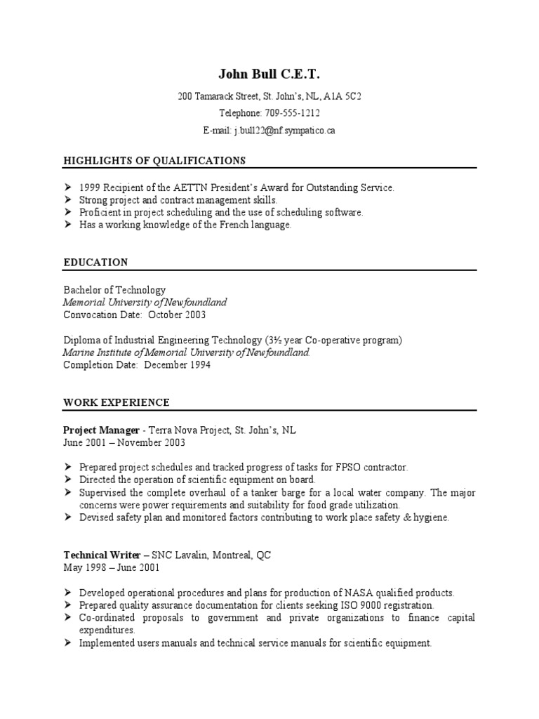 Professional Resumes for Engineering Roles | PDF | Iso 9000 | Business