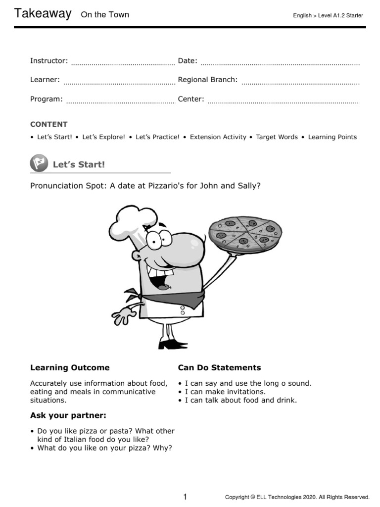 Takeaway PDF | PDF | Vowel | English Language