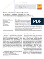 Energy Policy Journal Article on Adoption and Sustained Use of Improved Cookstoves