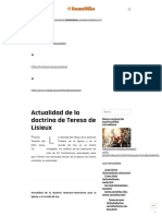 Actualidad de La Doctrina de Teresa de Lisieux