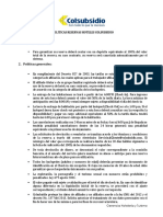 Políticas de Reserva Hoteles Colsubsidio 2